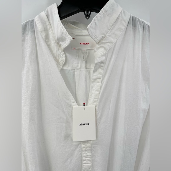 Xirena white Hope V-neck cotton dress size M (A-4) - Picture 14 of 16